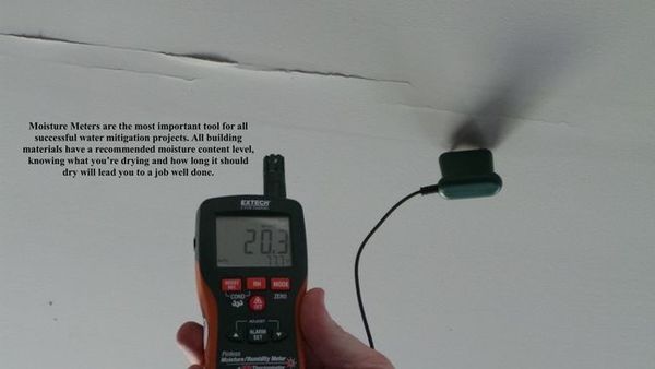 Stick with the professionals! The moisture meter is always used before we begin any Water Damage Restoration project! (1)